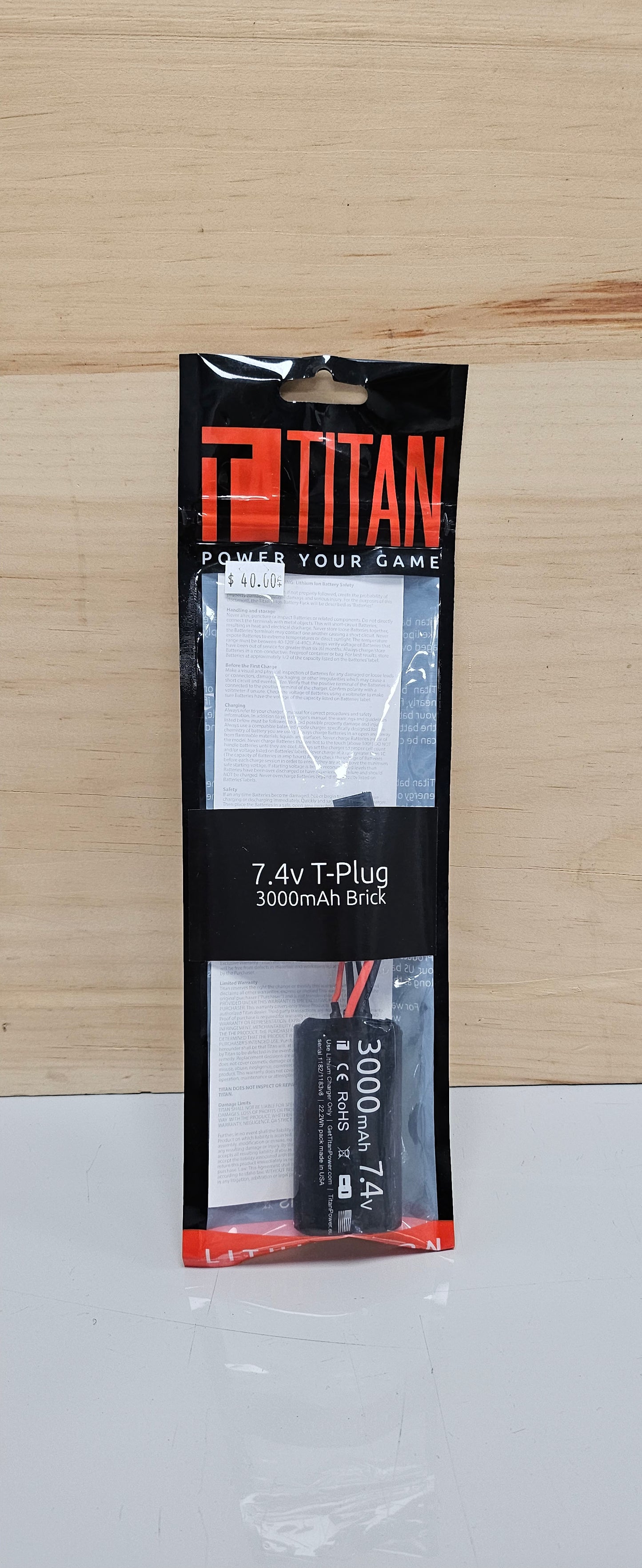 TITAN 7.4 T-PLUG 3000 MAH BRICK