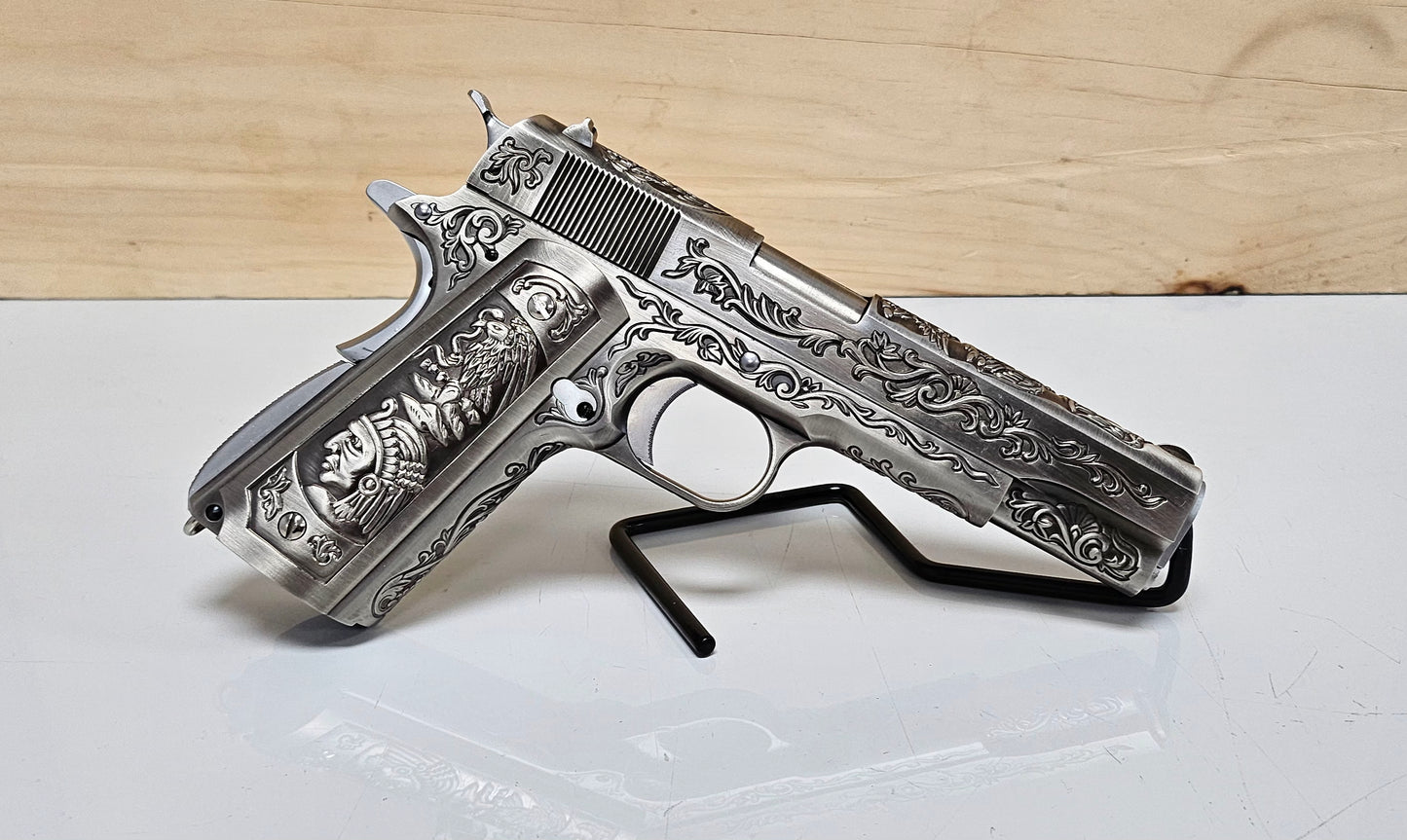 WE 1911 Chrome (Classic Floral Pattern)